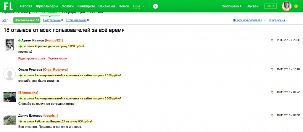 Профиль на fl.ru Профиль на fl.ru