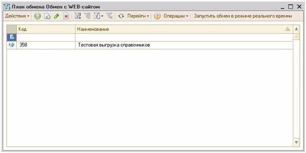 План обмена Обмен с WEB -сайтом 