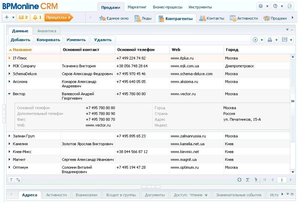 Сравнение bpmonline crm и битрикс24