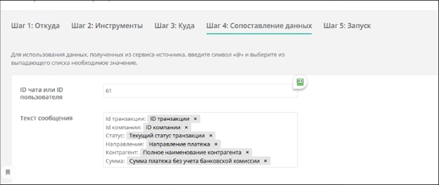 Настройка интеграции. Сопоставление данных Настройка интеграции. Сопоставление данных