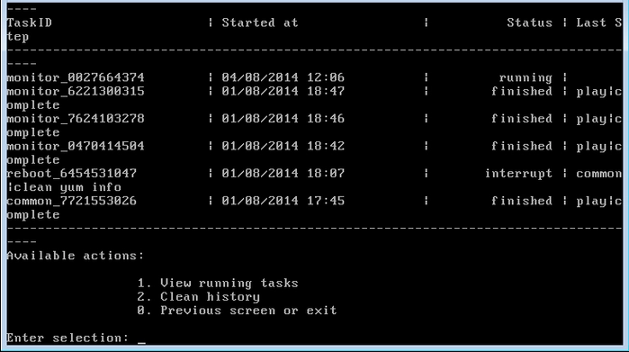 Background tasks in the pool
