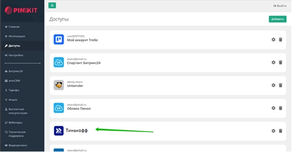 Доступы Доступы