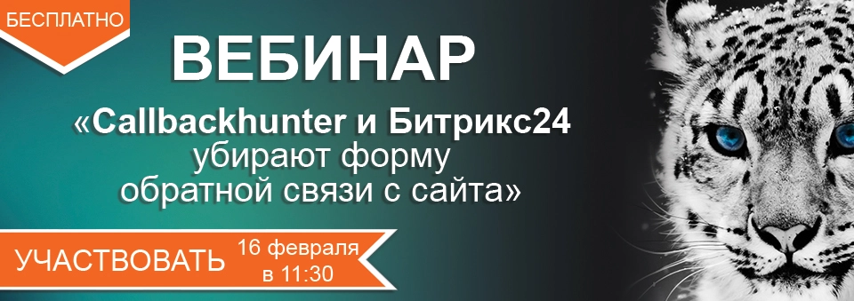 Callbackhunter и Битрикс24 убирают форму обратной связи с сайта