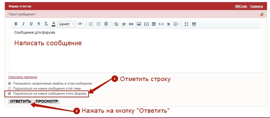 Как написать вопрос на форуме Пинол - шаг 3 Как написать вопрос на форуме Пинол - шаг 3