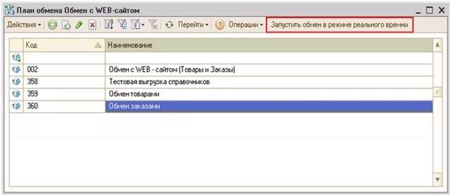 Запуск режима обмена заказами