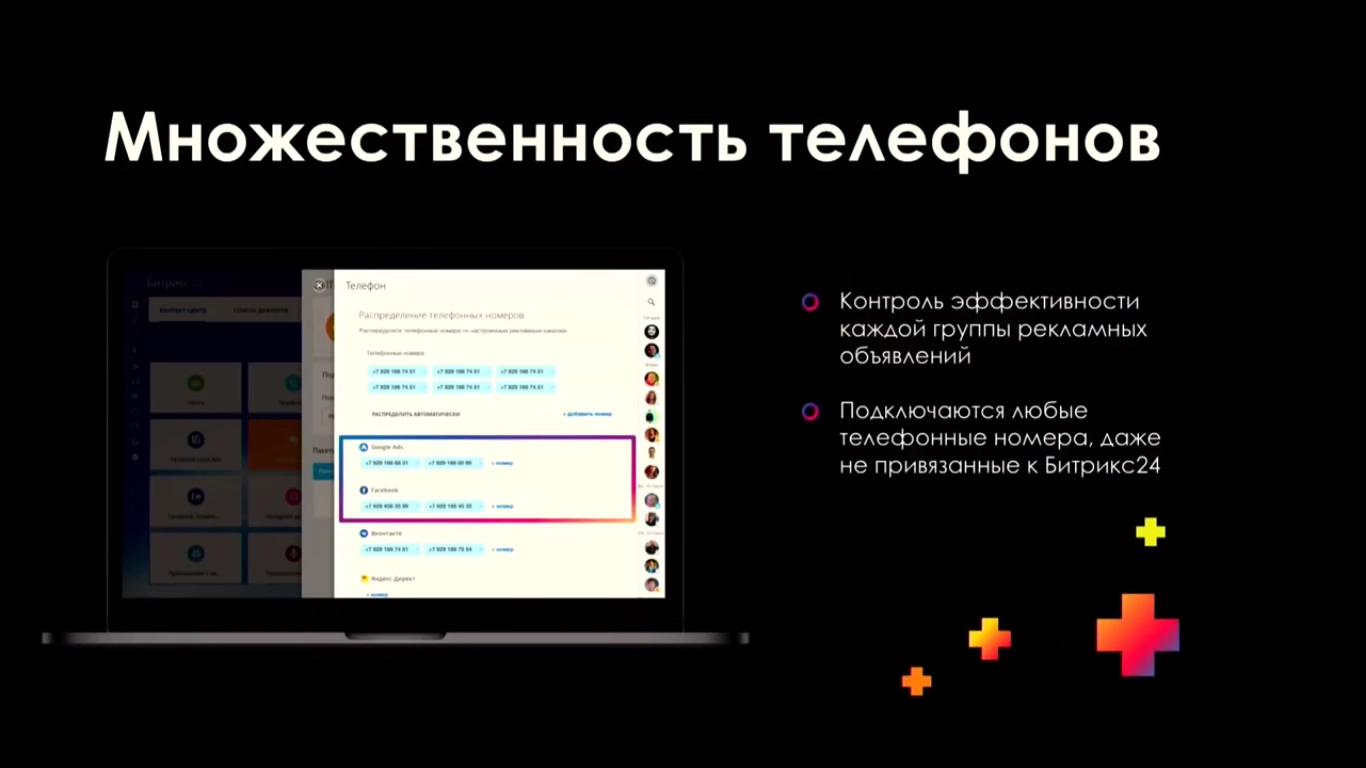 Множественность номеров телефонов Множественность номеров телефонов