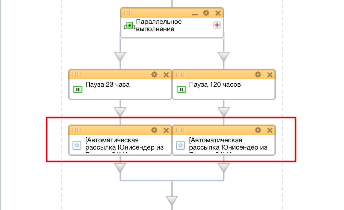 Когда истекут 23 и 120 часов после выставления статуса клиента, сработает автоматическая рассылка