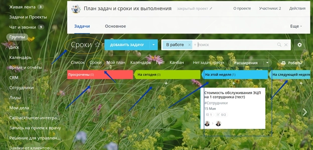 Сроки по задачам Сроки по задачам
