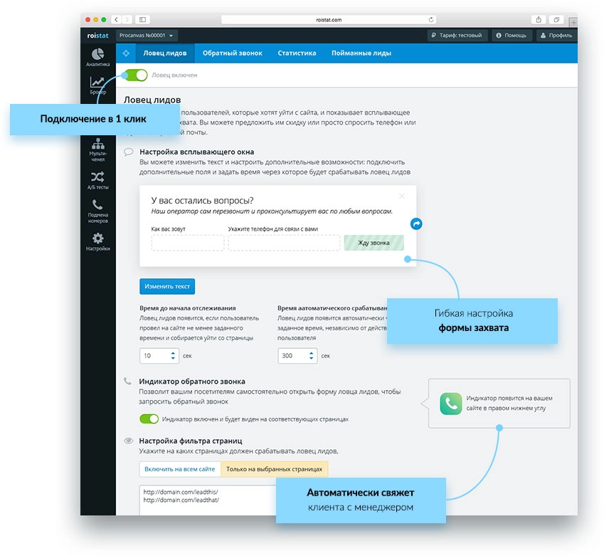 roistat - ловец лидов