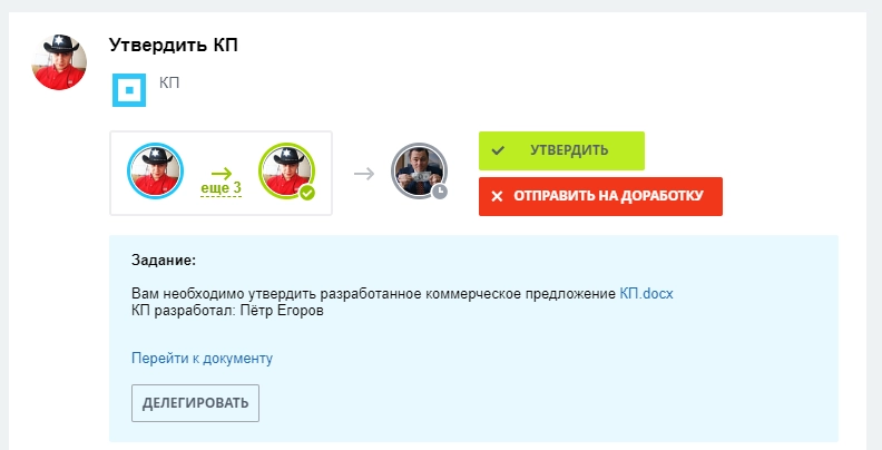 Бизнес-процесс вновь запускает процесс согласования Бизнес-процесс вновь запускает процесс согласования