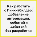 Как работать с Пинкитбилдер: добавление авторизации, событий и действий без разработки Как работать с Пинкитбилдер: добавление авторизации, событий и действий без разработки. Рисунок