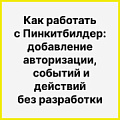 Как работать с Пинкитбилдер: добавление авторизации, событий и действий без разработки. Рисунок