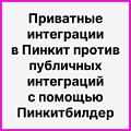 Приватные интеграции в Пинкит против публичных интеграций с помощью Пинкитбилдер. Рисунок